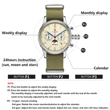 Load image into Gallery viewer, New Arrival  | Seagull 1963 40mm |  ST1654 Movement | Moon Phase Automatic Chronograph Watch
