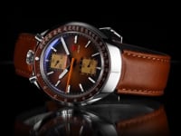 Load and play video in Gallery viewer, Red Star Bullhead Mechanical Chronograph Watch with Khaki Dial Seagull 1963 ST19 Movement