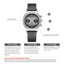 Load image into Gallery viewer, Seagull 1963|38mm Grey Panda Dial|Sapphire Crystal|Acrylic Glass|Chronograph