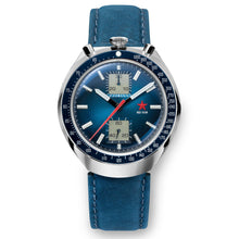 Load image into Gallery viewer, Red Star Bullhead Mechanical Chronograph Watch with Blue Dial Original Seagull 1963 ST1901 Movement