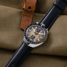 Load image into Gallery viewer, Red Star Bullhead Mechanical Chronograph Watch with Brown Dial Seagull 1963 ST1901 Column Wheel Movement