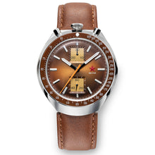 Load image into Gallery viewer, Red Star Bullhead Mechanical Chronograph Watch with Brown Dial Seagull 1963 ST1901 Column Wheel Movement