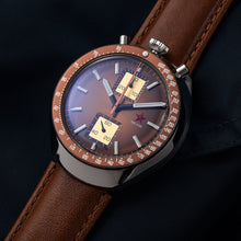 Load image into Gallery viewer, Red Star Bullhead Mechanical Chronograph Watch with Blue Dial Original Seagull 1963 ST1901 Movement