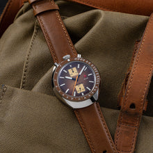 Load image into Gallery viewer, Red Star Bullhead Mechanical Chronograph Watch with Blue Dial Original Seagull 1963 ST1901 Movement