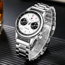 Load image into Gallery viewer, Seagull 1963|40mm|White Panda Dial|Luminious Hands|Sapphire Glass Pilot Chronograph Watch