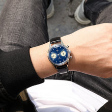 Load image into Gallery viewer, Seagull 1963 38mm|HKED ED63 Blue Panda Dial|Sapphire or Acrylic Glass|Chronograph Watch