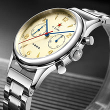 Load image into Gallery viewer, Seagull 1963|40mm|Sapphire Glass|Silver Stainless Steel Strap|Pilot Chronograph Watch