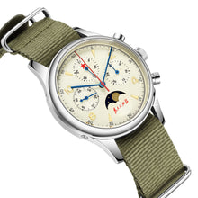 Load image into Gallery viewer, Seagull 1963 40mm | ST1908 Movement | Chronograph with Moonphase and Date | Sapphire Glass Watch