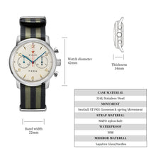 Load image into Gallery viewer, Seagull 1963|42mm|Goldtone Dial|Sapphire Crystal or Hardlex|Chronograph Watch