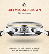 Load image into Gallery viewer, Seagull 1963 38mm|HKED ED63|Cream with Golden Hands|Sapphire or Acrylic Glass|Chronograph Watch