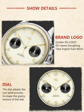 Load image into Gallery viewer, Seagull 1963 38mm|HKED ED63|Cream with Golden Hands|Sapphire or Acrylic Glass|Chronograph Watch