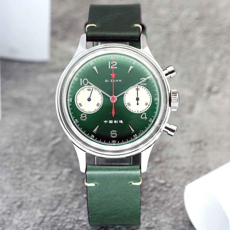 Seagull 1963|38mm Green Panda Dial|Sapphire Crystal|Acrylic