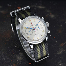Load image into Gallery viewer, Seagull 1963 42mm Goldtone Dial Airforce Chronograph Watch with Swan Neck Regulation