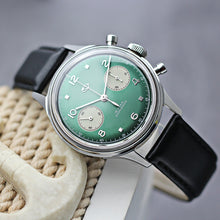 Load image into Gallery viewer, Seagull 1963 38mm|HKED ED 63 Green Panda Dial|Sapphire or Acrylic Glass|Chronograph Watch