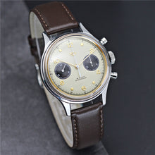 Load image into Gallery viewer, Seagull 1963 38mm|HKED ED63|Cream with Golden Hands|Sapphire or Acrylic Glass|Chronograph Watch