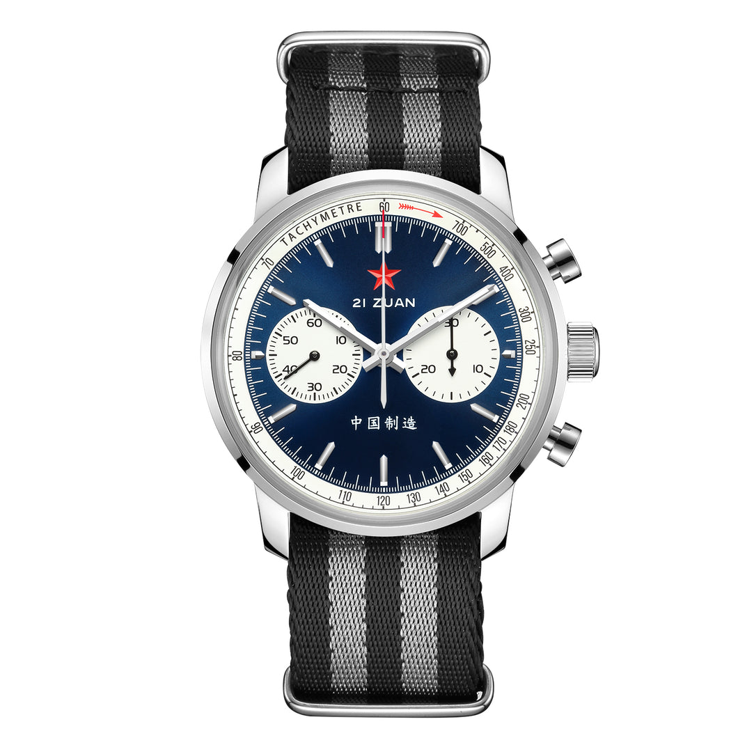 Seagull 1963 42mm | Blue White Black | Panda Sport Edition | Luminious Hand | Sapphire Chronograph