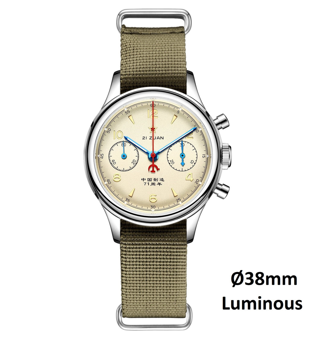 Seagull 1963｜38mm｜ Acrylic Glass｜Luminious Edition｜Chronograph Watch