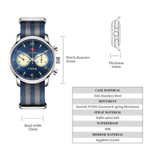 Load image into Gallery viewer, Seagull 1963｜42mm｜Blue Panda Dial｜Sapphire Glass Crystal｜Chronograph Watch

