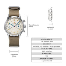Load image into Gallery viewer, Seagull 1963｜38mm｜Sapphire Glass｜21 Zuan Pilot Chronograph Watch

