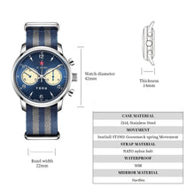 Load image into Gallery viewer, Seagull 1963｜42mm｜Blue Panda Dial｜Hardlex｜Chronograph Watch
