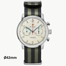 Load image into Gallery viewer, Seagull 1963 42mm Goldtone Dial Airforce Chronograph Watch with Swan Neck Regulation
