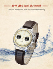 Load image into Gallery viewer, Seagull 1963 38mm｜HKED ED63｜Cream with Golden Hands｜Sapphire or Acrylic Glass｜Chronograph Watch
