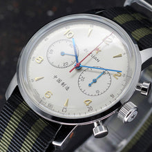 Load image into Gallery viewer, Seagull 1963 42mm Goldtone Dial Airforce Chronograph Watch with Swan Neck Regulation
