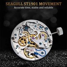 Load image into Gallery viewer, Seagull 1963｜38mm Blue Panda Dial｜Sapphire Crystal｜Acrylic Glass｜Chronograph

