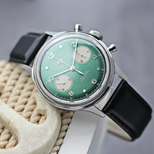 Load image into Gallery viewer, Seagull 1963 38mm｜HKED ED 63 Green Panda Dial｜Sapphire or Acrylic Glass｜Chronograph Watch
